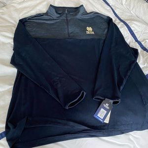 Men’s Notre Dame 1/4 Zip XL Pullover NWT